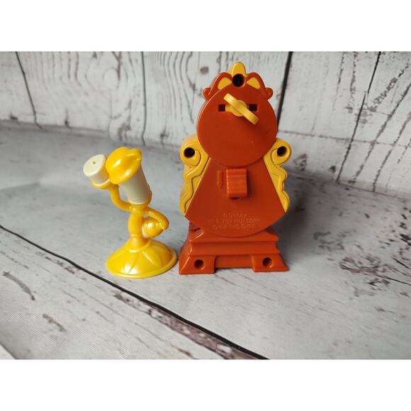 Beauty & the Beast 2002 McDonalds Lumiere Candlestick Cogsworth The Clock - Picture 2 of 5